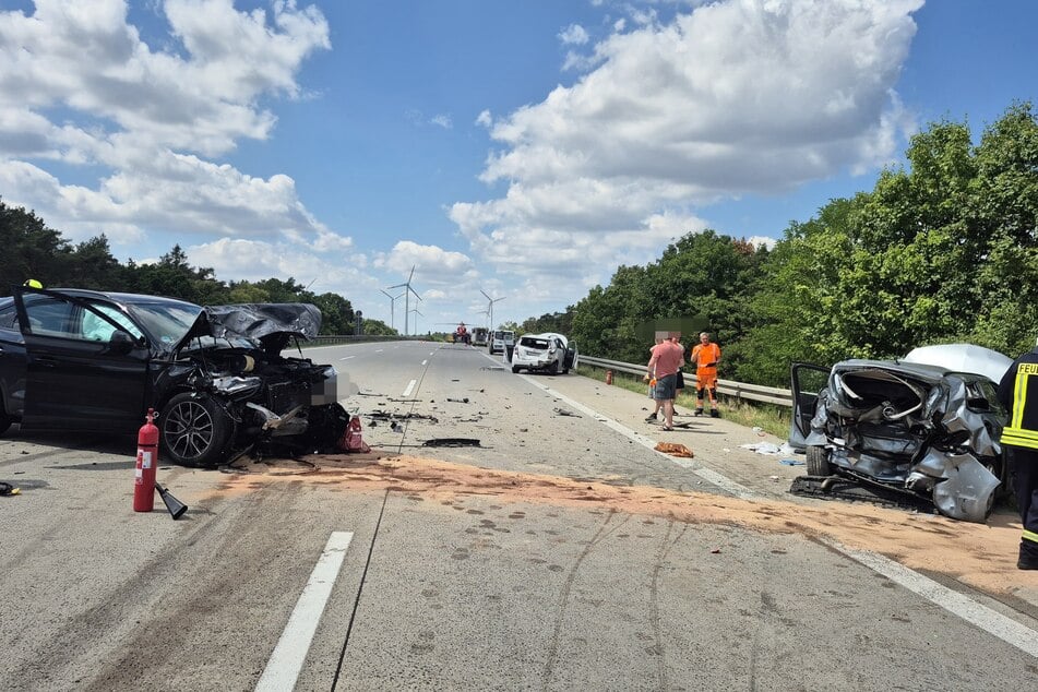 Zwischen Beelitz und Brück kam es zu einem Crash zwischen drei Fahrzeugen.