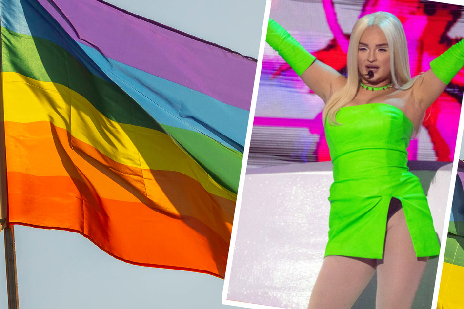 Kim Petras (r.) will headline Pride Island, slated this year as a three-day musical festival event on Governor's Island in NYC.