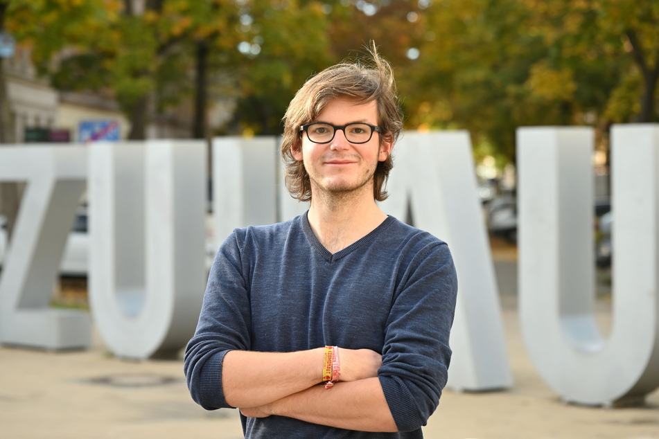 Erik Neubert (25), Vorsitzender der Grünen Jugend, hätte ein individuelleres Logo besser gefunden.