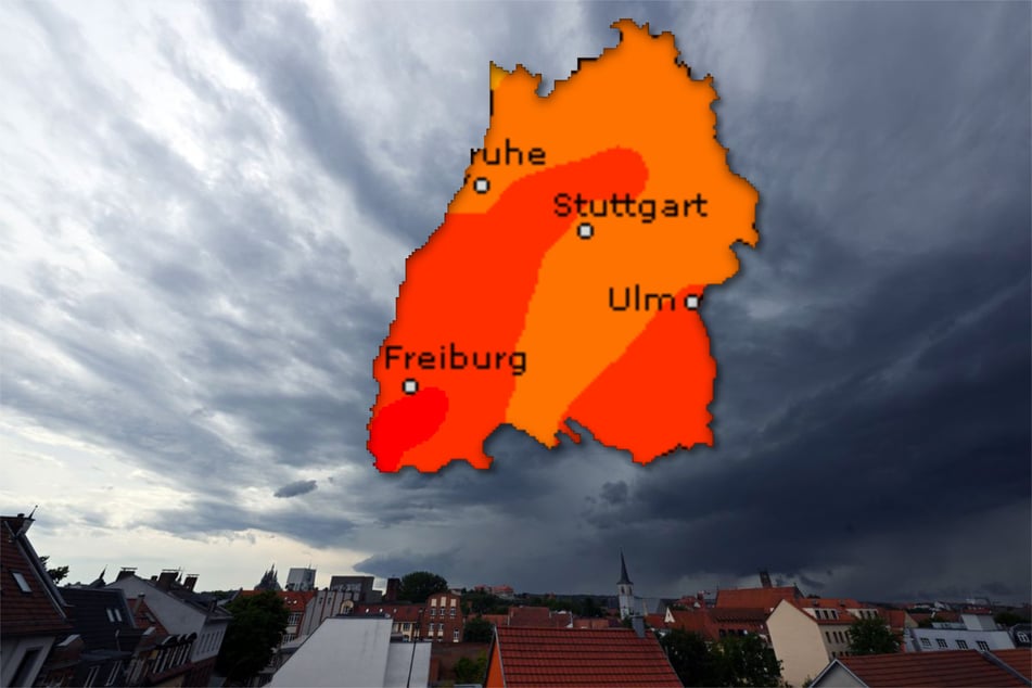 Es wird ungemütlich im Südwesten: Der Wetterdienst hat vor schwerem Unwetter gewarnt.
