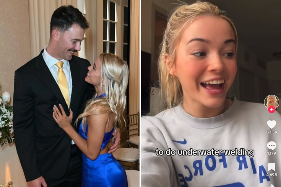 Olivia Dunne (r.) recently tried her hand at TikTok pranking her boyfriend, Paul Skenes, but it didn't go as planned!