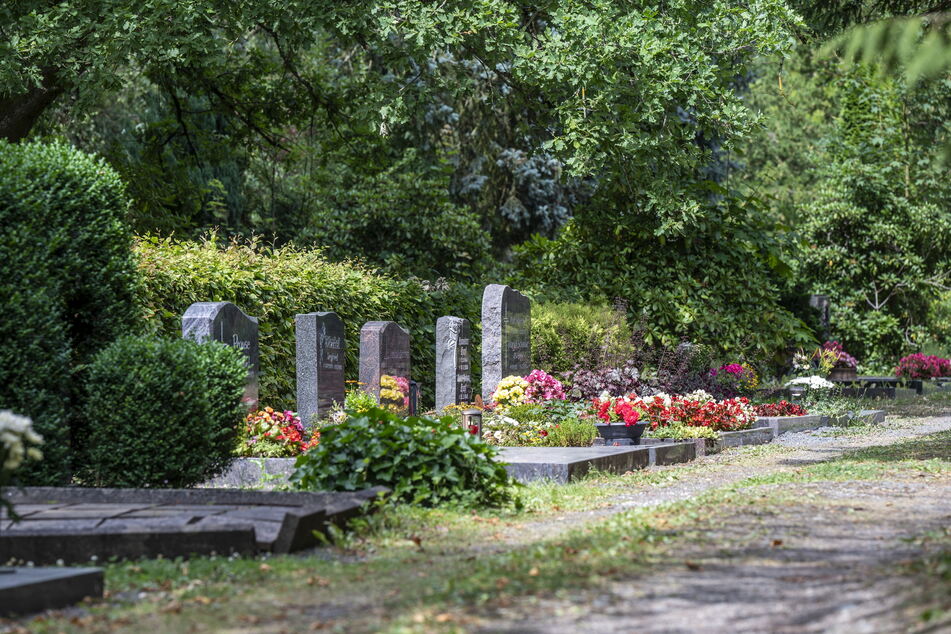 Diese Gräber werden noch gepflegt, zeugen von einem würdevollen Umgang mit Verstorbenen.