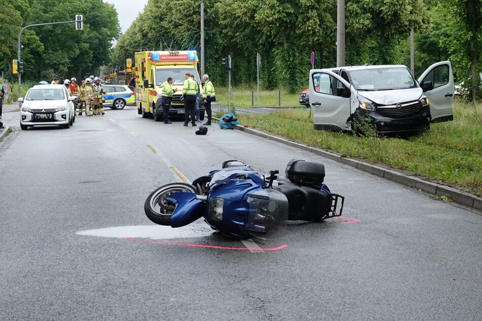 Unfallort auf der Dresdner Stübelallee, an der Ecke Lipsiusstraße.