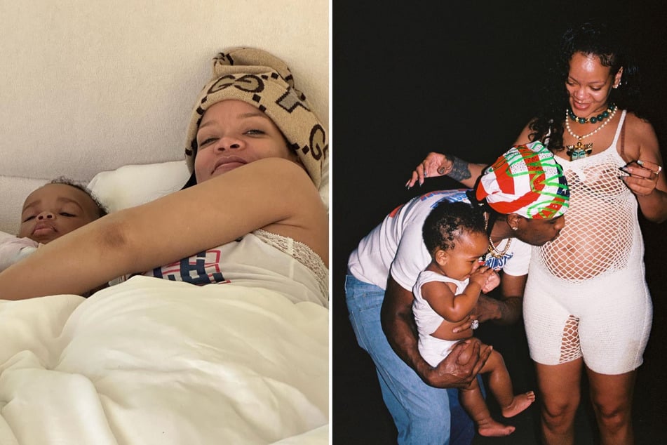 Rihanna left an adorable comment on A$AP Rocky's Father's Day post as the pair awaits the birth of their second child.