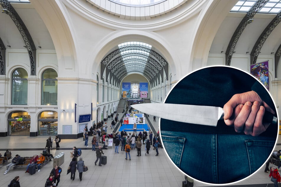 Aufregung am Dresdner Hauptbahnhof: Messermann fällt 15-Zentimeter-Klinge aus der Hand