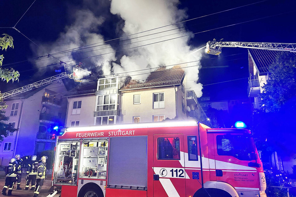 Die Feuerwehr rückte gegen 5.30 Uhr am heutigen Samstag zum Brand in Stuttgart aus.