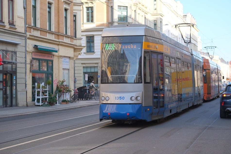 An dieser Stelle der Jahnallee erfasste eine in Richtung Hauptbahnhof fahrende Straßenbahn den Frankfurt-Fan.