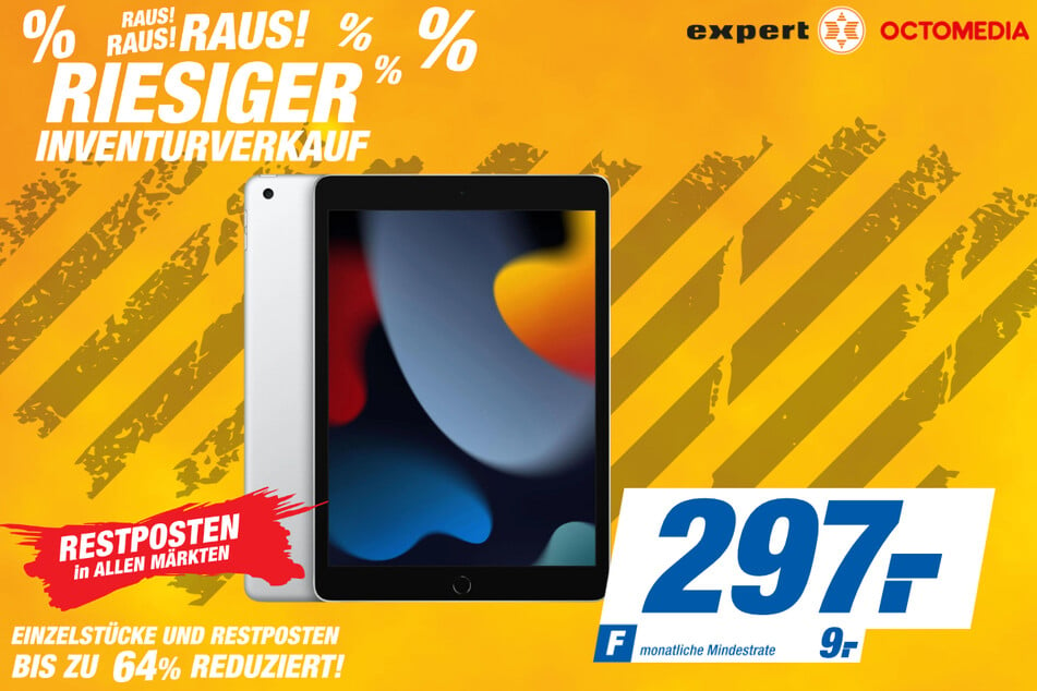 Apple iPad für 297 Euro.