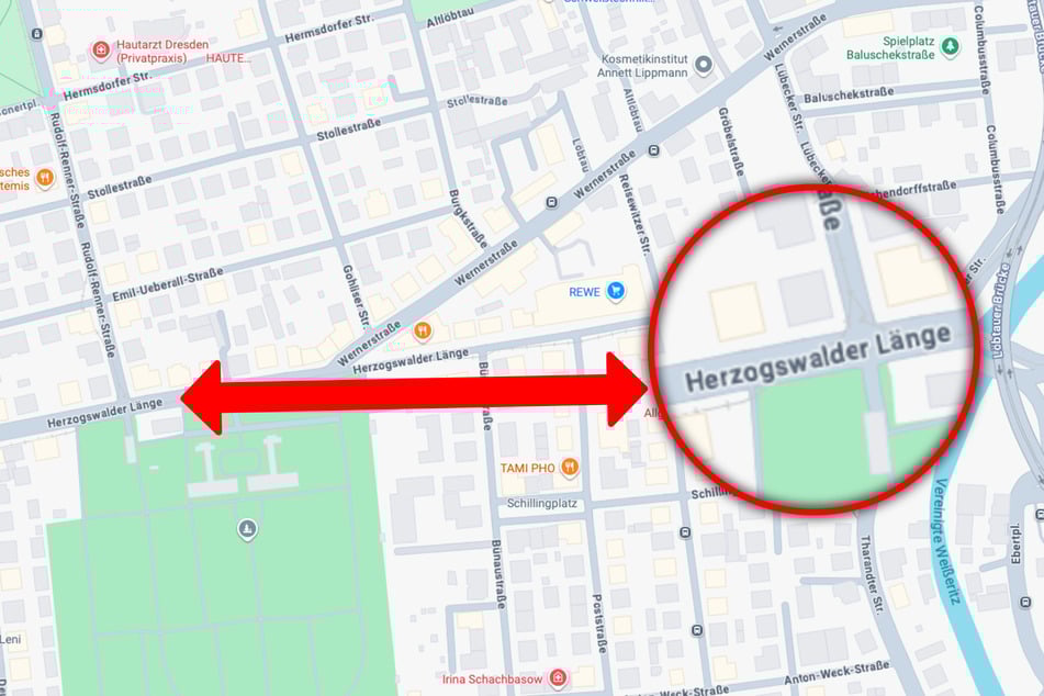 Dresden: "Herzogswalder Länge": Google klaut Dresden die Kesselsdorfer Straße
