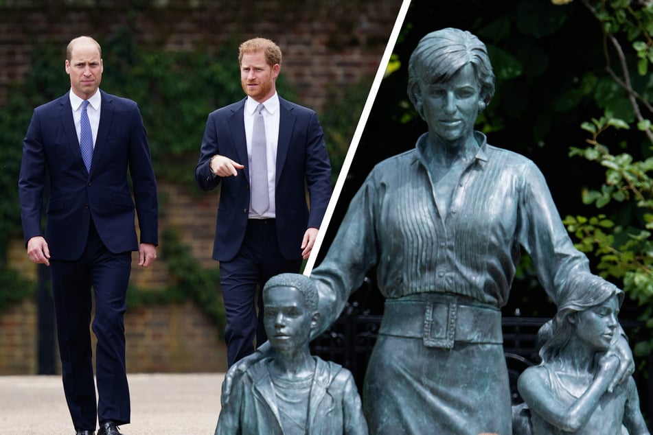 William und Harry enthüllen Statue von Prinzessin Diana