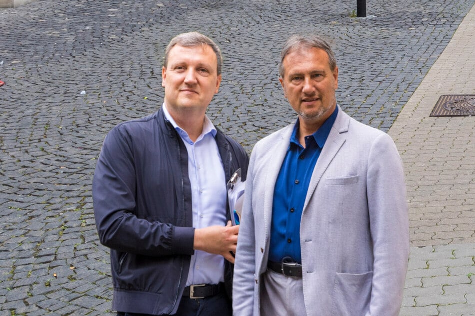 Fordern mehr soziale Durchmischung: Immobilienmanager Steffen Blankenburg (47) und Stadtrat Steffen Große (58, Team Zastrow).