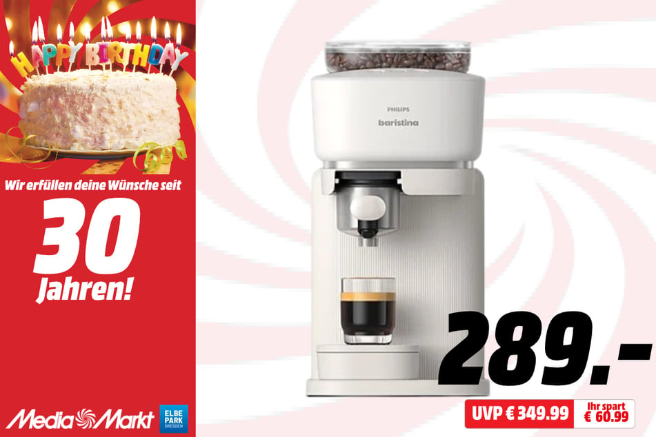 Philips-Espressomaschine für 289 statt 349,99 Euro.