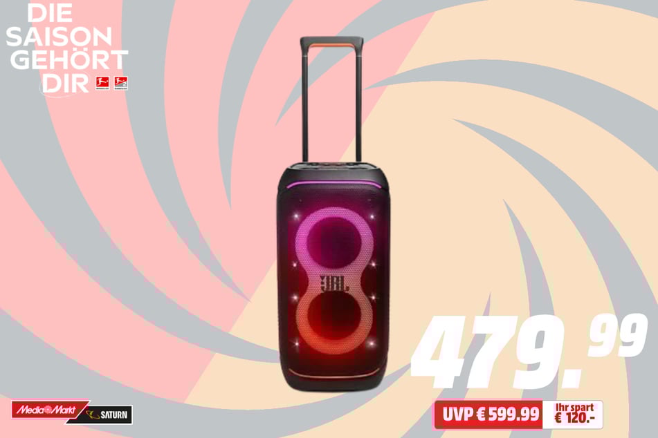 JBL-Partylautsprecher für 479,99 statt 599,99 Euro.