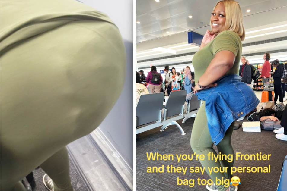 Brazilian Butt Lift ohne OP: Shewana McGee stopfte sich Kleidung aus ihrem Rucksack in die Hose, um auf ihrem Flug nicht extra fürs Handgepäck zahlen zu müssen.