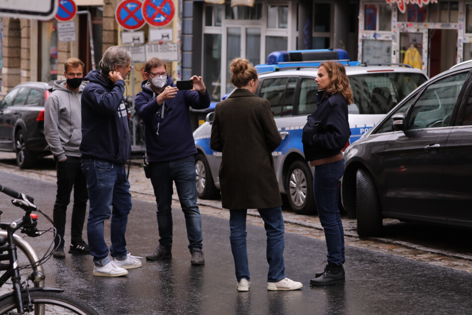 Die Neustadt ist beliebter Tatort-Drehort - im September 2020 wurde hier auch in der Alaunstraße gefilmt.