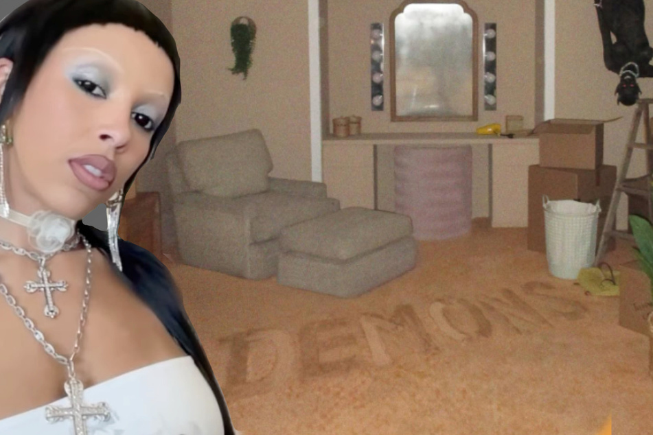 Doja Cat took to Instagram to share creepy cover art for her new single Demons, which comes out Friday.