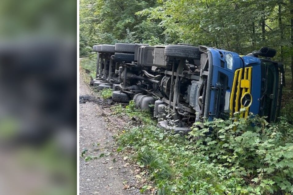 Lkw baut Unfall im Harz - aber wo ist der Fahrer?