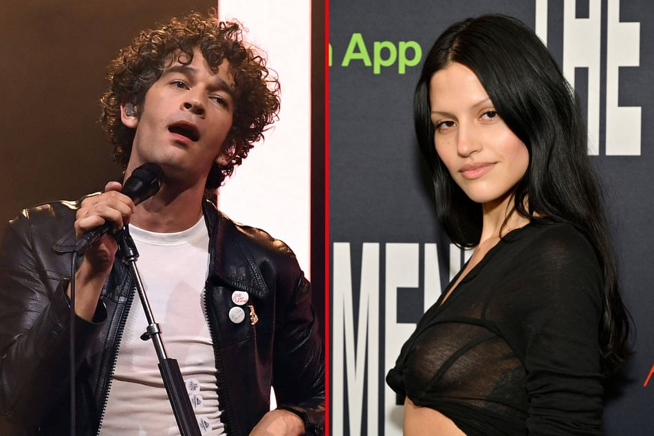 Matty Healy (l) and Gabbriette Bechtel got married in Hollywood Hills on Saturday.