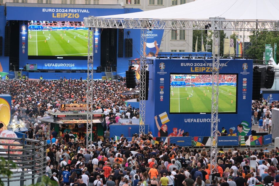 2024 wurden auf dem Augustusplatz alle Spiele der Fußball-Europameisterschaft übertragen.