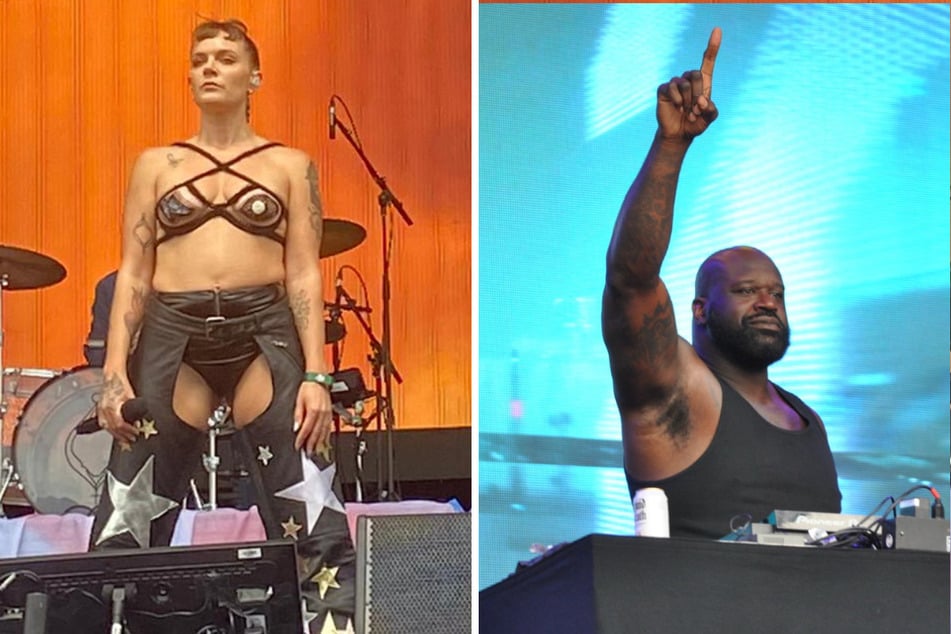 Tove Lo (l.) and Shaq, aka DJ Diesel, served Saturday afternoon's biggest moments at Gov Ball NYC.