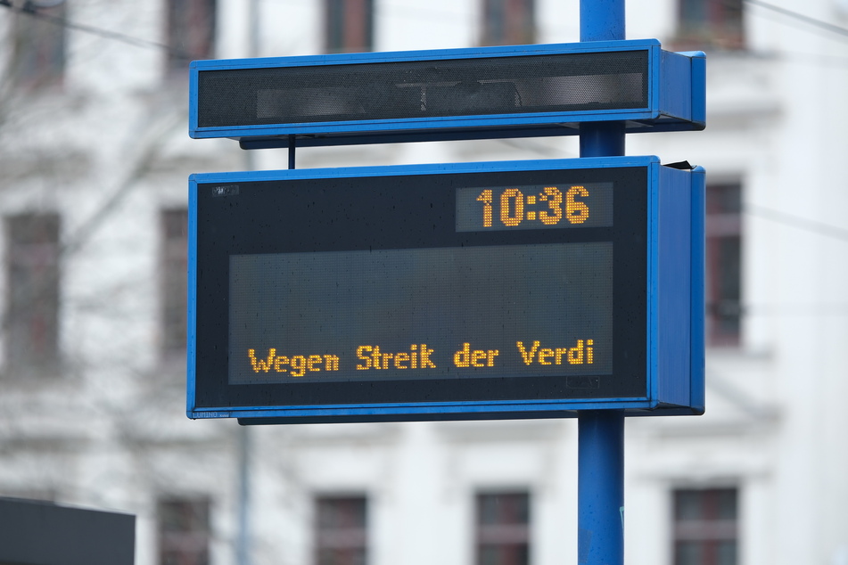 Nicht nur die Anzeigetafeln der Leipziger Verkehrsbetriebe werden am Donnerstag leer bleiben.
