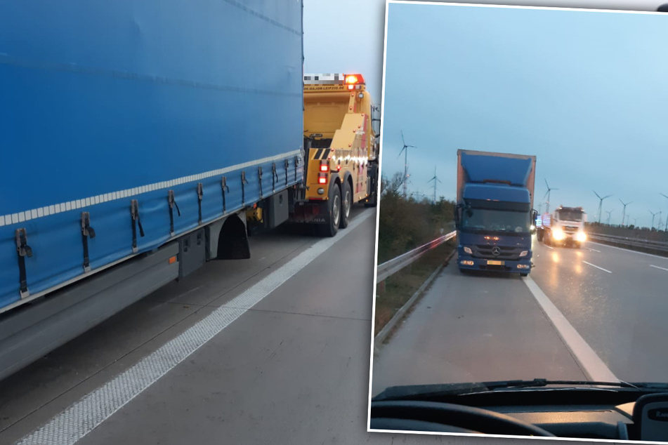 Unfall A9: Gleich zwei Reifen verloren: Sperrung auf der A9!