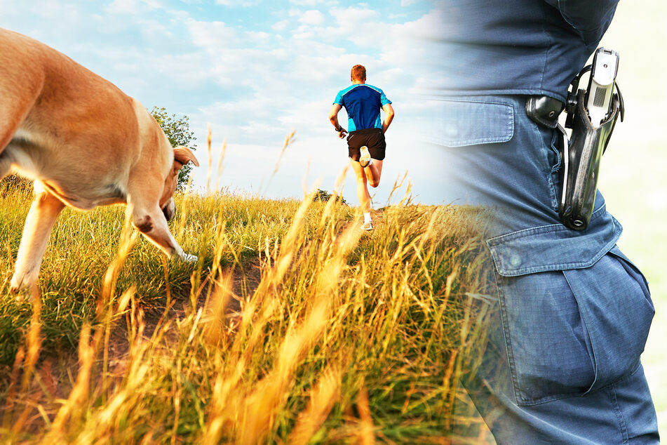 Typ geht mit Hund joggen, dann zieht ein Polizist seine Waffe!