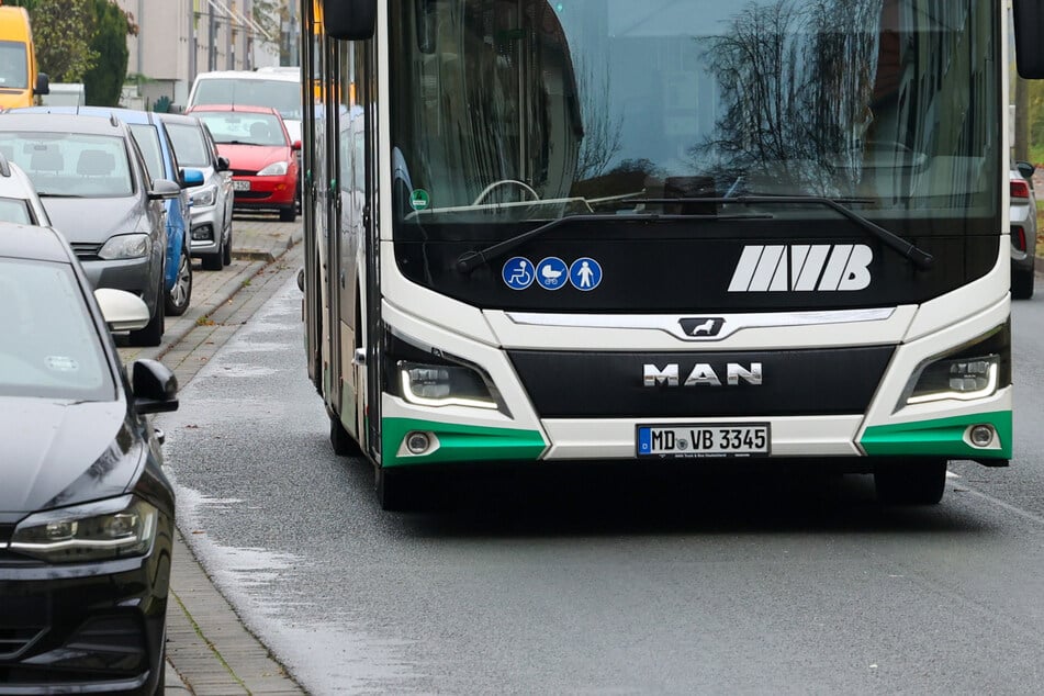 In Magdeburg ist ein Radfahrer mit einem Linienbus zusammengekracht. (Symbolbild)
