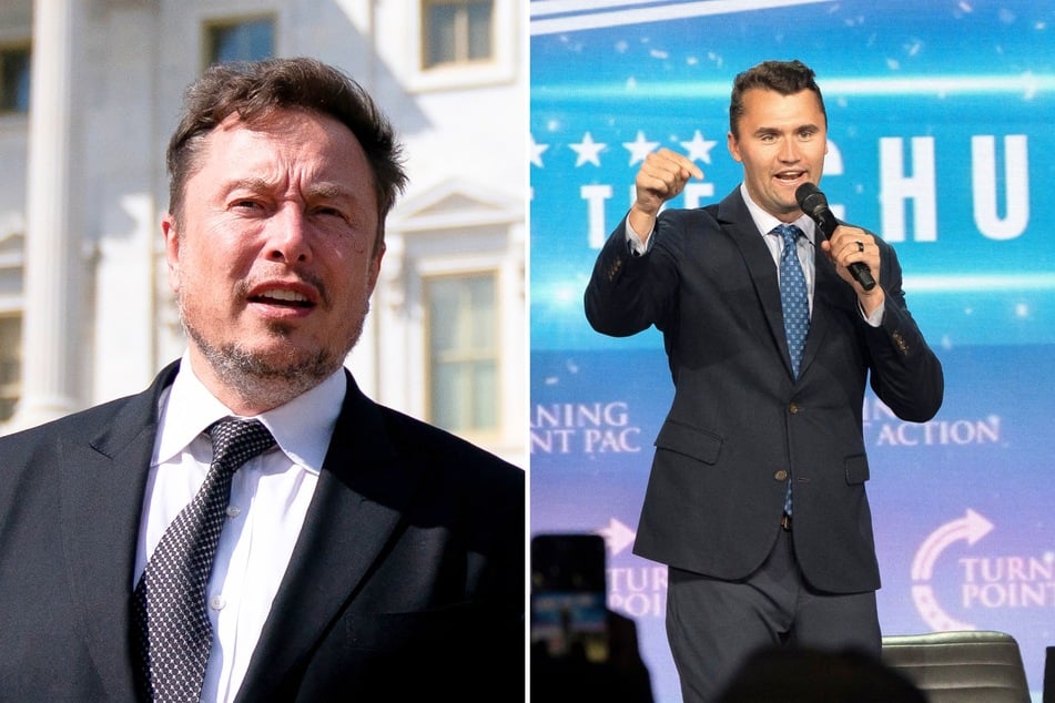 Elon Musk (l.) recently criticized the Anti-Defamation League for designating Christian Identity and Charlie Kirk's Turning Point USA hate groups.