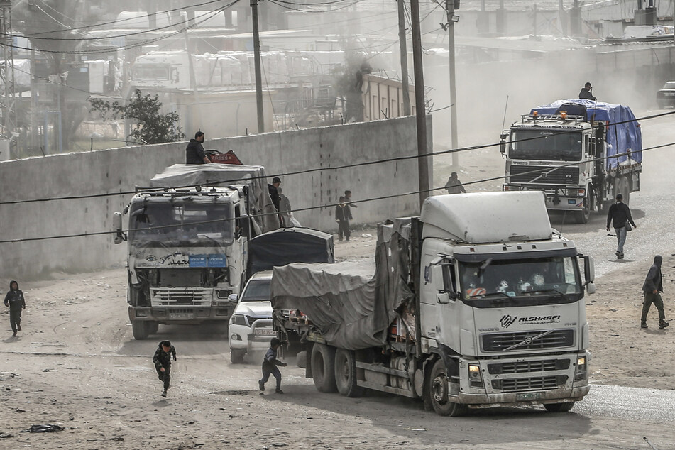 Die Bewohner der Stadt Rafah im südlichen Gazastreifen sind auf die Hilfslieferungen angewiesen.