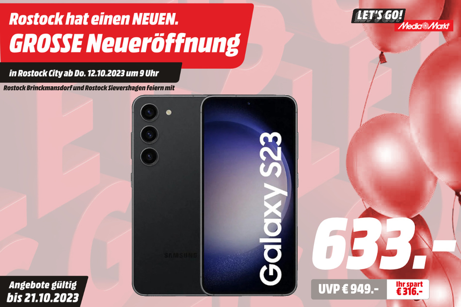 Samsung Galaxy S23 5G für 633 statt 949 Euro.