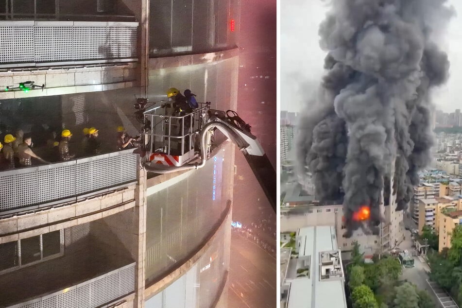 Flammendes Inferno: Feuer bricht in Einkaufszentrum aus: viele Tote und Verletzte