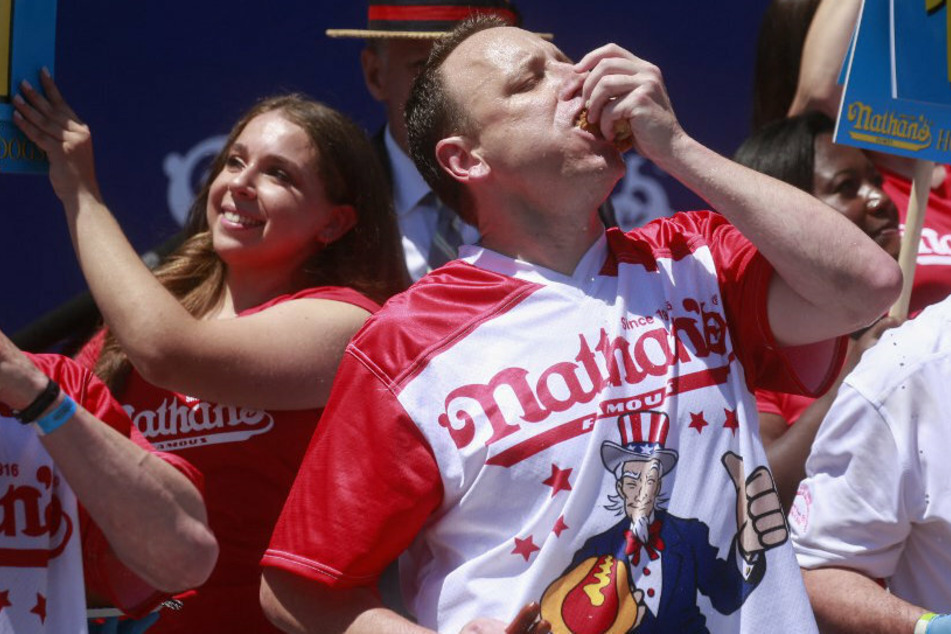Joey Chestnut chomps his way to another victory at Nathan's Hot Dog Eating Contest.