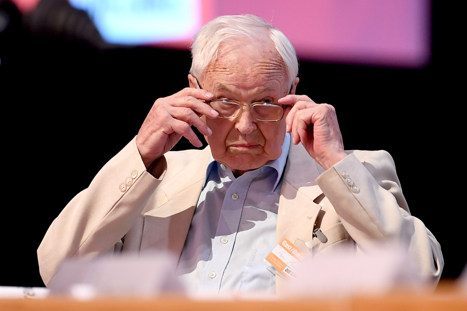 Hans Modrow (94), der letzte Ministerpräsident der DDR, beim Bundesparteitag der Partei Die Linke im Jahr 2018 in Leipzig.