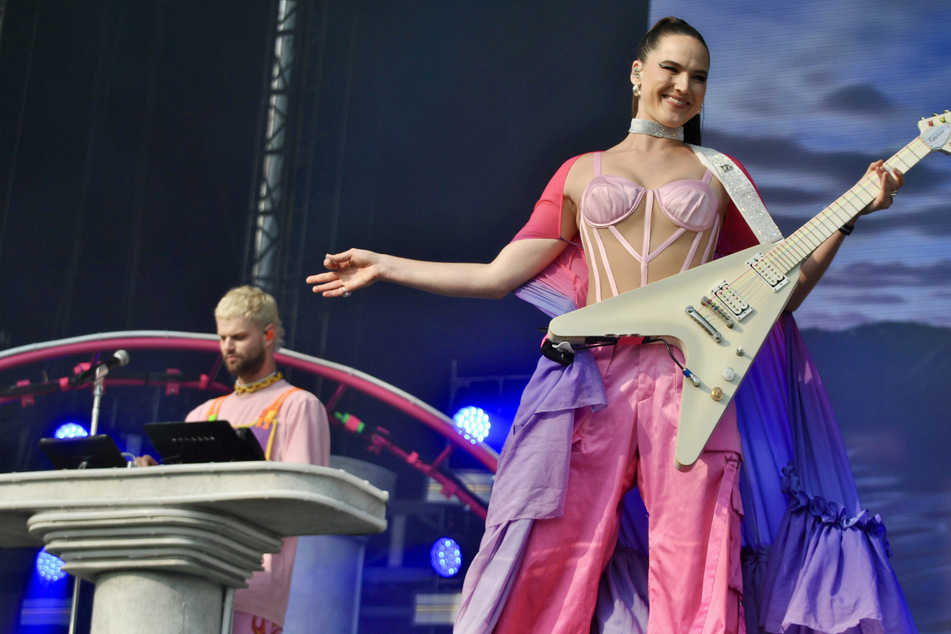 SOFI TUKKER performs during Day 3 of Governors Ball Music Festival in Queens, New York on Sunday, June 11, 2023