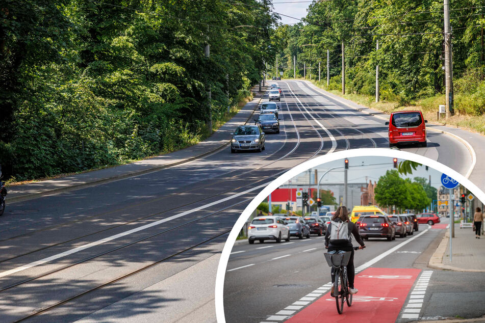 Dresden: Hier wird's für Autofahrer bald richtig eng! Bautzner Straße kriegt Radspuren auf Fahrbahn