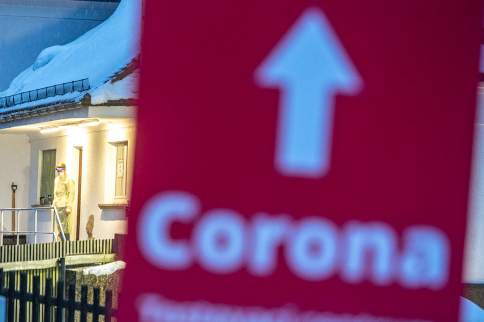 Eine Corona-Teststation an der deutsch-tschechischen Grenze bei Waldmünchen.