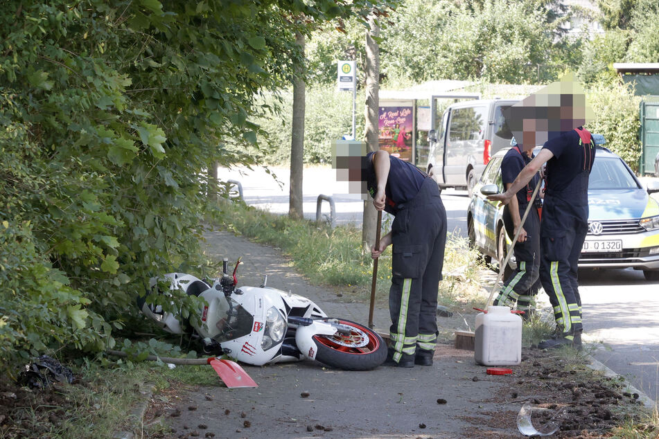 Im Chemnitzer Ortsteil Gablenz stürzte am heutigen Sonntagmittag ein Biker (39). Der Mann flüchtete anschließend.