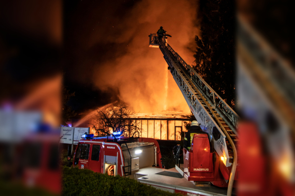 Das Feuer in der Industriestraße in Friedrichsdorf brach am Donnerstagmorgen aus.