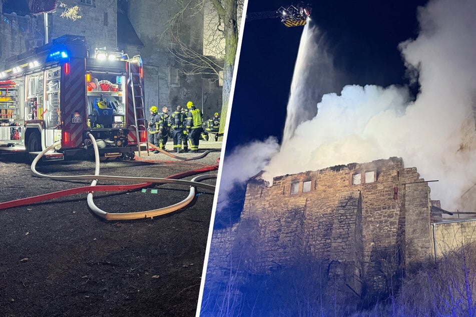 Hier brennt ein Stück Geschichte: Feuer in "kleiner Schwester" der Wartburg ausgebrochen