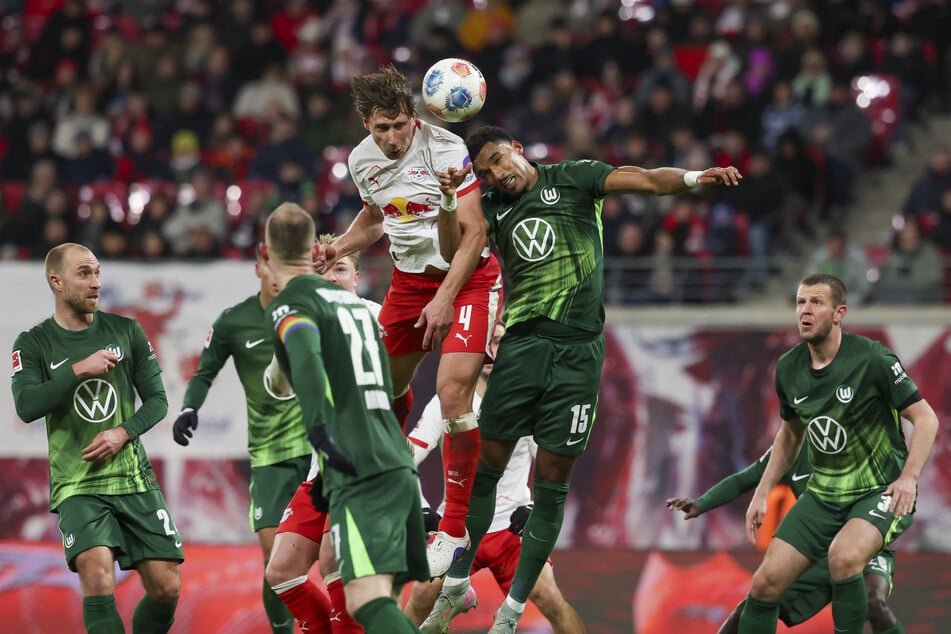 RB Leipzig tat viel für das Spiel, wollte irgendwie durch die dichten Wolfsburger Reihen brechen.