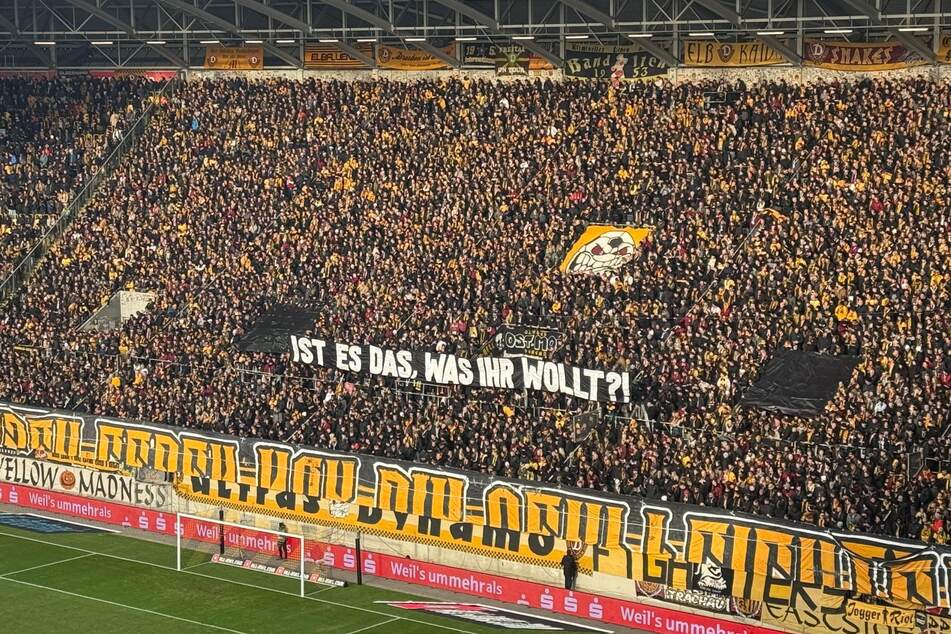 Protest der Dynamo-Fans.