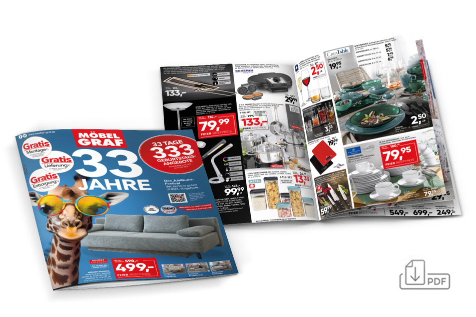 Hier gibt's alle Deals aus dem aktuellen Möbel GRAF Prospekt.