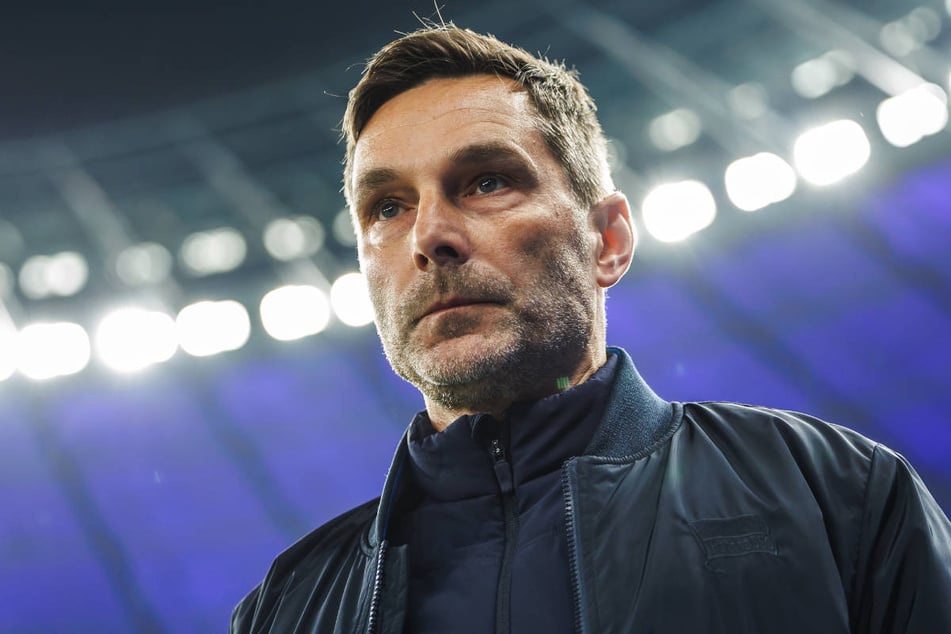 Hertha-Coach Stefan Leitl (48) hat nach Spielschluss sehr niedergeschlagen gewirkt.