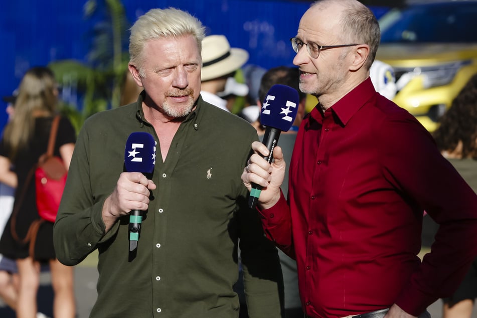 Die beiden bildeten seit 2017 ein geniales Duo: Boris Becker (55, l.) mit Eurosport-Moderator Matthias Stach (60, r.).