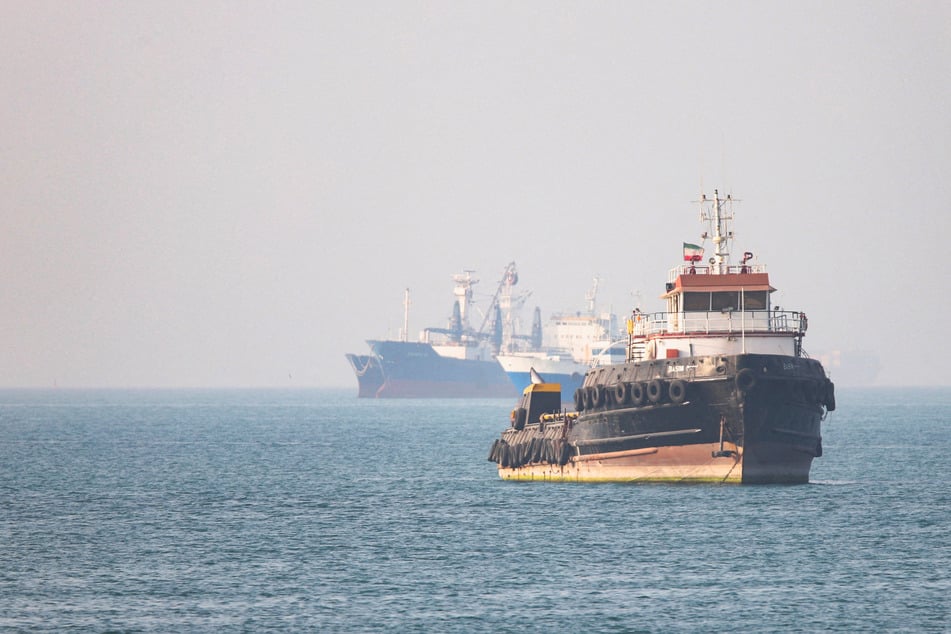 Vessels pictured in the Strait of Hormuz near Bandar Abbas, Iran, on Monday (file photo).