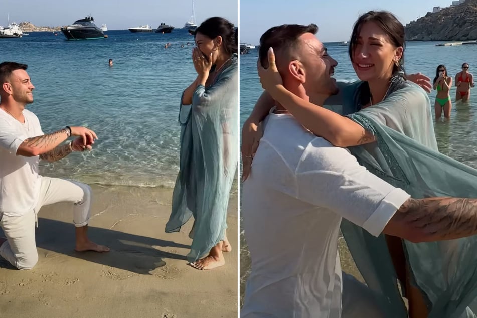 Serkan Yavuz (30) hat seiner Freundin Samira Klampfl (29) am Strand von Mykonos einen Heiratsantrag gemacht.