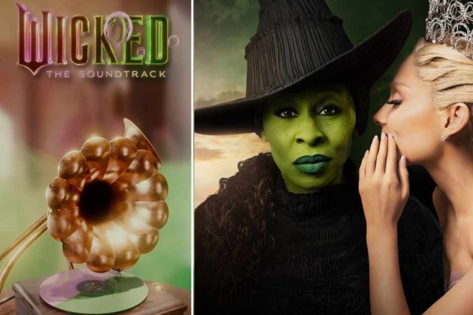 Stars Ariana Grande (r.) and Cynthia Erivo (l.) sing on half of the Wicked movie's tracklist. But what is the release date for the official cast album?