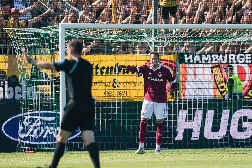 Dynamo-Keeper Stefan Drljaca hielt seine Mannschaft mit spektakulären Paraden im Spiel.