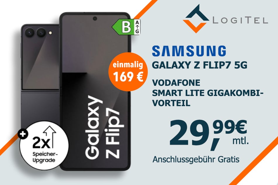 Das Samsung Galaxy Z Flip7 in der 45 GB Vodafone Allnet-Flat für einmalig 169 Euro.